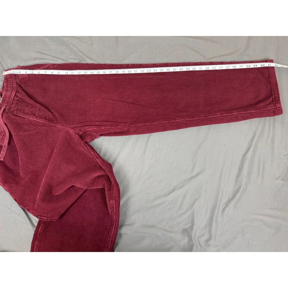 Empyre Relaxed Fit Corduroy Pants Mens Large Burgundy Maroon Skate Trousers L